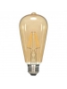 Satco S9271 - 4.5 Watt - ST19 LED - Transparent Amber - 2300K - Medium base - 360 Deg. Beam Spread - 400 lumens - 120 V - 6 Packs